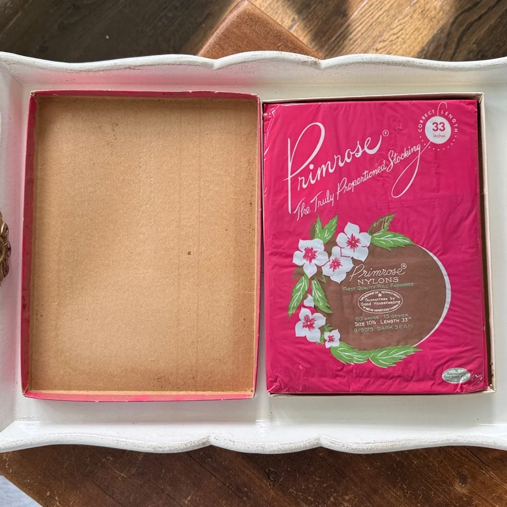 Primrose Vintage Stockings 3 Sets NEW in Pink Floral Box